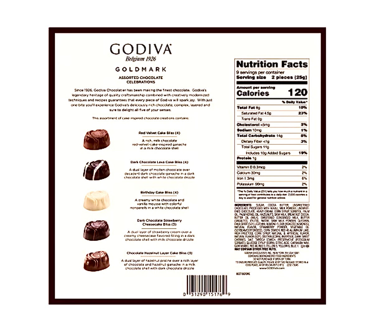 Godiva Celebration Chocolates