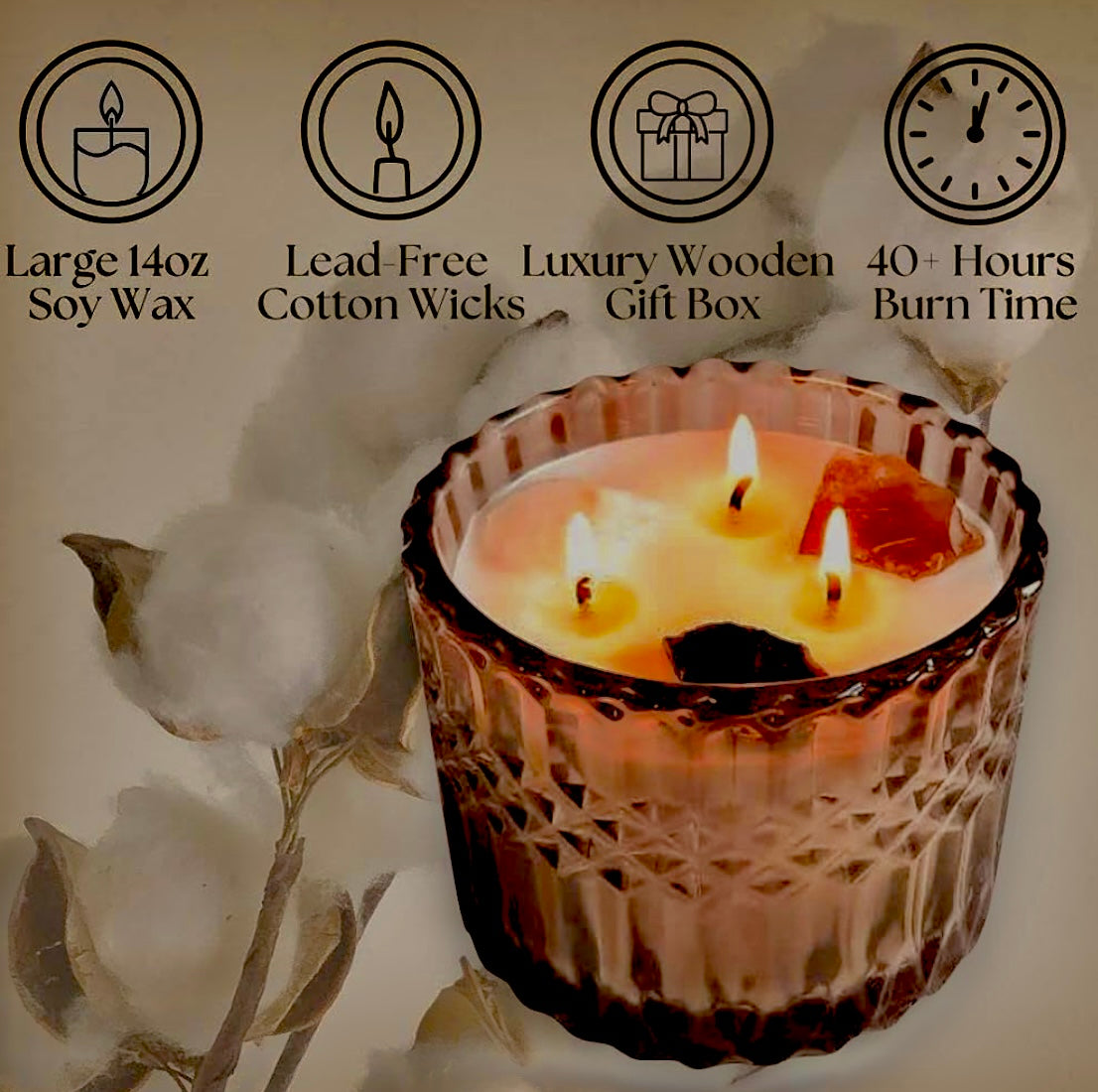 Mahogany Teakwood Candle
