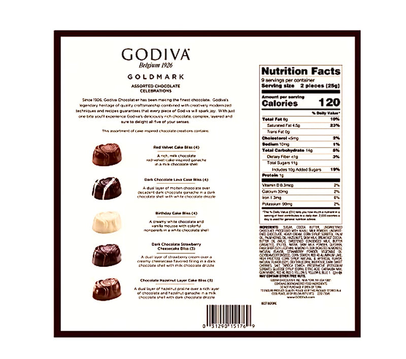 Godiva Celebration Chocolates