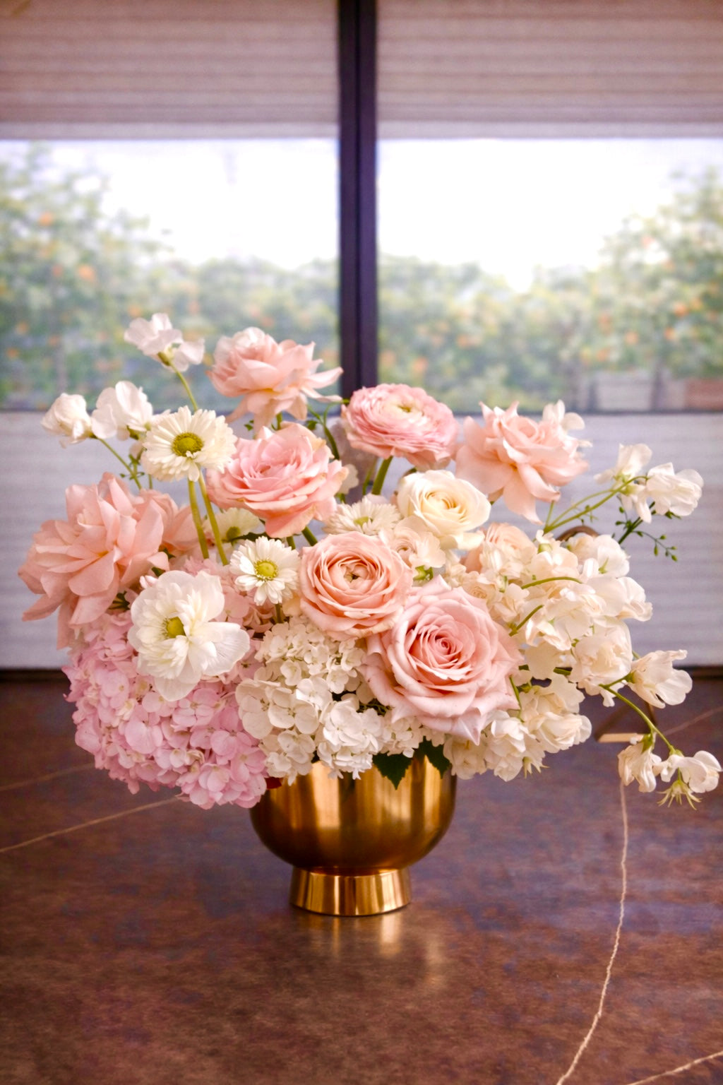 Blush Beauty - Premium Rose & Hydrangea Arrangement