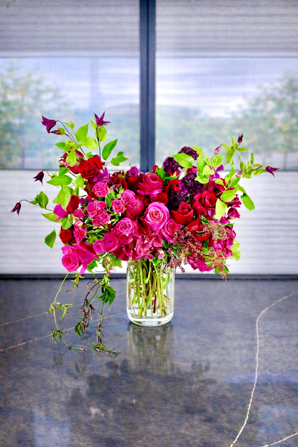 Bold Romance - Premium Red & Pink Rose Bouquet