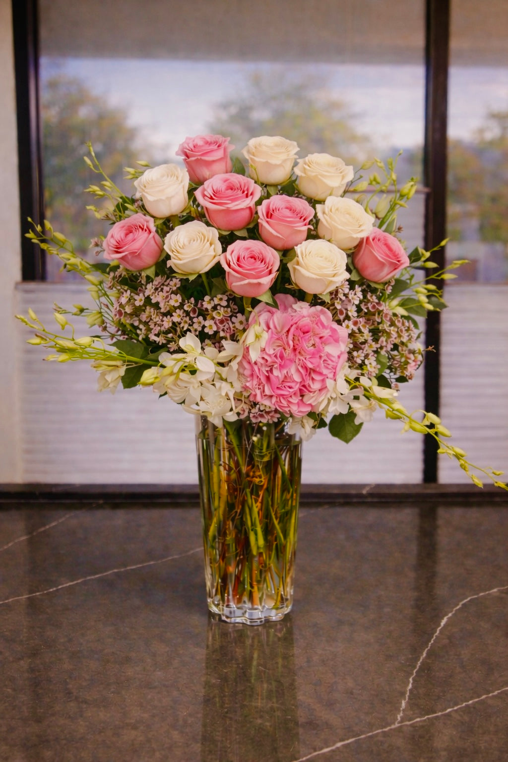 Soft Romance - Premium Pink & White Rose Bouquet