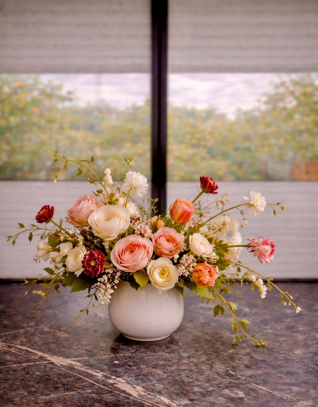 Soft Garden - Premium Ranunculus & Rose Arrangement