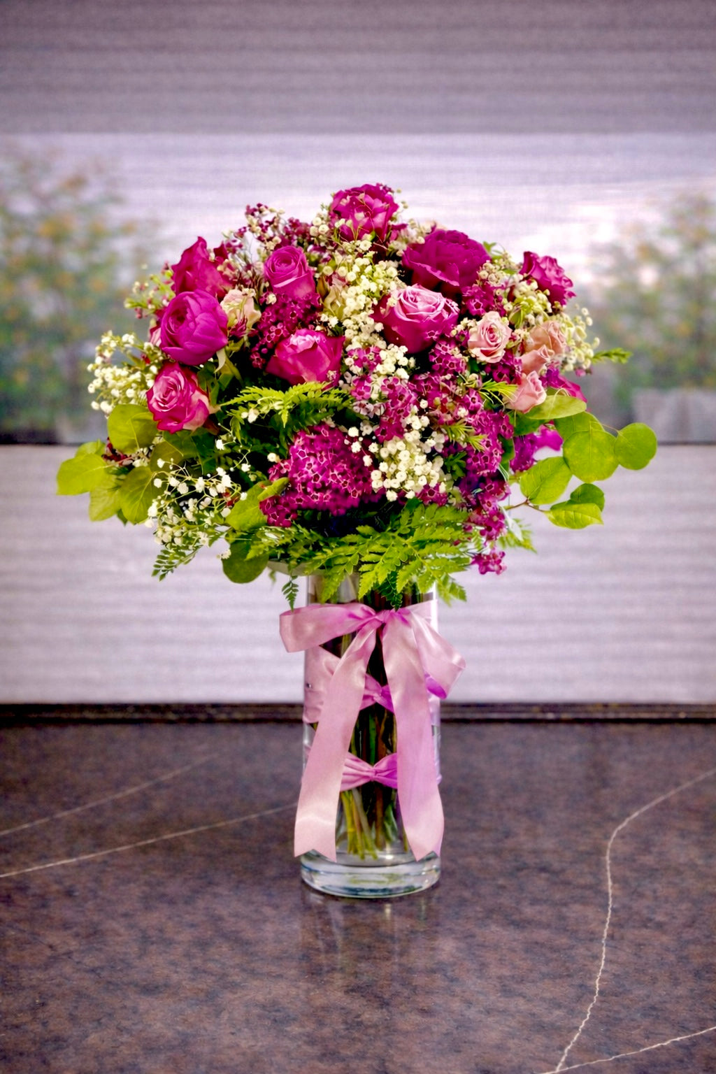 Vibrant Passion - Premium Purple Rose Bouquet