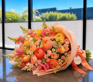 Sunset Garden Hand-Tied Bouquet